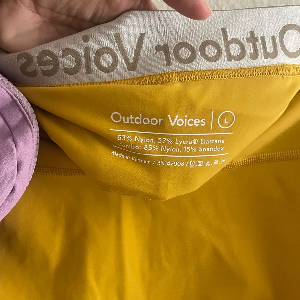 Outdoor Voices Snacks 7/8 Leggings in Cider Yellow - Picture 6 of 8